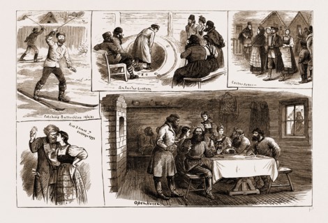 EASTERTIDE IN RUSSIA, AT A VILLAGE NEAR GATSCHINA, WHERE THE CZAR RESIDES, 1881