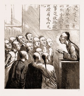 A STREET STORYTELLER, CHINA, 1881