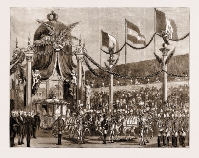 THE ROYAL WEDDING IN AUSTRIA: STATE ENTRY OF THE PRINCESS STEPHANIE INTO VIENNA, 1881: THE