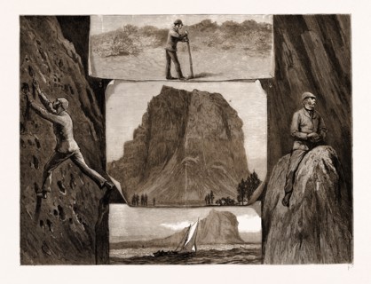 AN ASCENT OF THE MORNE BRABANTE, MAURITIUS, 1881: 1. Distant View of the Mountain from the Sea. 2.