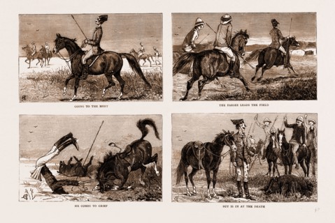 THE SPORTING PARSEE AT A HOG HUNT: GOING TO THE MEET, THE PARSEE LEADS THE FIELD, HE COMES TO