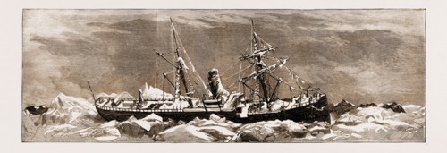 ICEBOUND IN THE BALTIC: THE STEAMER "WEST STANLEY" AFTER A WESTERLY GALE, 1881
