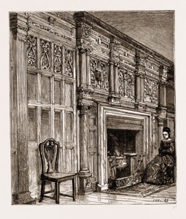 FIREPLACE, AUBONE SURTEES' HOUSE, NEWCASTLE, UK, 1881