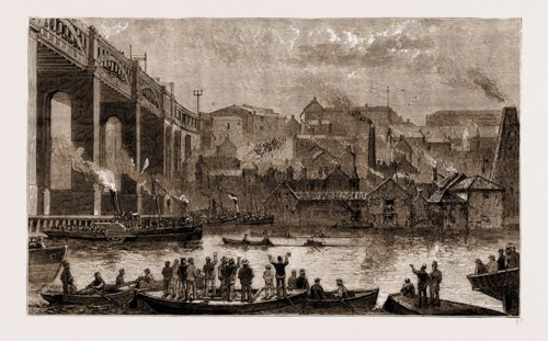 NEWCASTLE, UK, 1881: A BOAT RACE, THE START