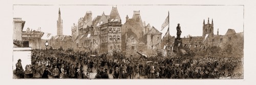 THE STEPHENSON CENTENARY CELEBRATION AT NEWCASTLE-ON-TYNE: THE CART-HORSE PROCESSION: THE ARMSTRONG