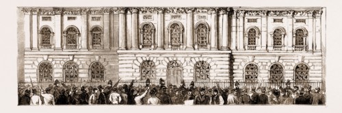 THE FENIAN OUTRAGE AT LIVERPOOL, UK, 1881: THE TOWN HALL AFTER THE EXPLOSION