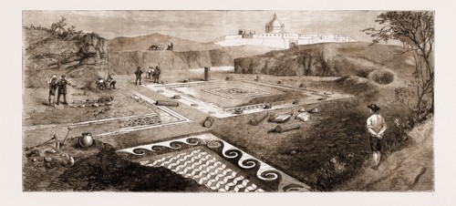 EXCAVATING THE RUINS OF A ROMAN VILLA AT MALTA, 1881