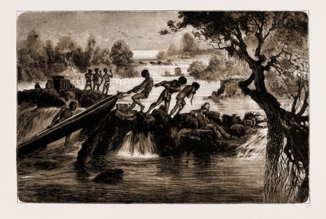 IN THE MANEKANGO RAPIDS, SOUTH AFRICA, 1881