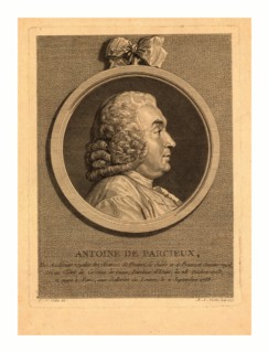 Antoine de Parcieux, des Academies royales des sciences de France, 1703, died  1768 by Cochin, and