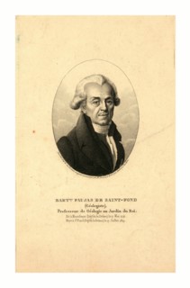 Bartmy. Faujas de Saint-Fond, geologist engraved by  Ambroise Tardieu
