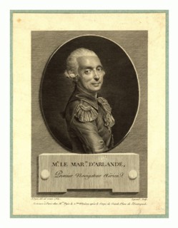 Mr. le maris. d'Arlande, first aerial navigator,  Pujos, André, 1738-1788, artist, Half-length