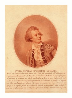 Capitan dn. Vincente Lunardi. Nesmith, pinxt. ; Burke, fecit.