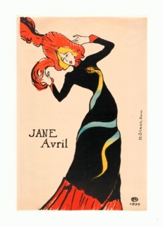 Henri de Toulouse-Lautrec (French, 1864  1901 ), Jane Avril, 1899, color lithograph