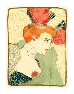 Henri de Toulouse-Lautrec (French, 1864 - 1901 ), Bust of Mlle. Marcelle Lender  (Mlle. Marcelle