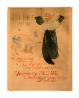 Henri de Toulouse-Lautrec, Poster for Elles, French, 1864  1901, 1896, lithograph in olive green,