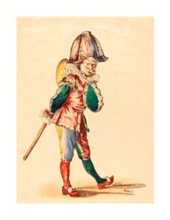 Edouard Manet (French, 1832  1883 ), Polichinelle, 1874, seven color lithograph on Japanese paper