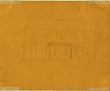 Big Shanty, 1864 June-July, drawing, 1862-1865, by Alfred R Waud, 1828-1891, an american artist