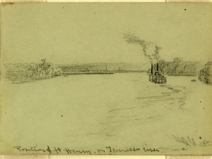 Position of ft. Henry on Tennessee River, 1862 ca. January-March, drawing, 1862-1865, by Alfred R