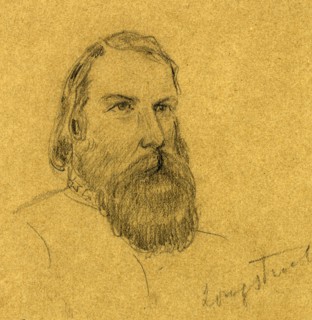 Confederate General James Longstreet, 1861-1865, drawing, 1862-1865, by Alfred R Waud, 1828-1891,