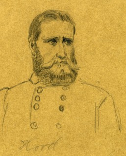 Confederate General John Bell Hood, 1862-1865, drawing, 1862-1865, by Alfred R Waud, 1828-1891, an
