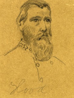 Confederate General John Bell Hood, 1862-1865, drawing, 1862-1865, by Alfred R Waud, 1828-1891, an