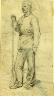 23rd N.Y. Vol, 1861-1863, drawing, 1862-1865, by Alfred R Waud, 1828-1891, an american artist
