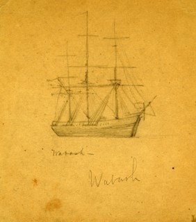 Wabash, between 1860 and 1865, drawing on cream paper pencil, 16.2 x 14.3 cm. (sheet),  1862-1865,