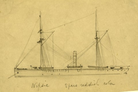 Nipsic, between 1860 and 1865, drawing on cream paper pencil, 11.3 x 17.7 cm. (sheet), 1862-1865,