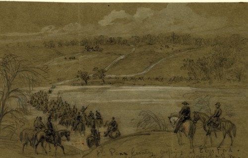 8th Penn Cavalry, crossing at Ely's Ford, before battle of Chancellorsville, 1863 April-May,