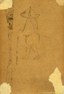 Havre de Grace, between 1860 and 1865, drawing on light brown paper pencil, 10.3 x 15.5 cm.