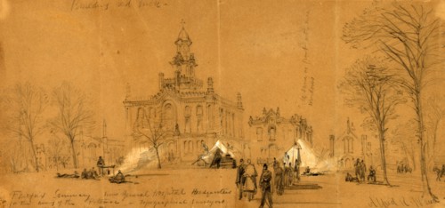 Fairfax Seminary now General Hospital Headquarters for the Army of the Potomac, between 1860 and