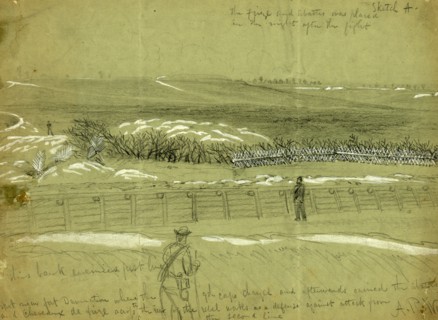 Spot near fort Damnation where the 9th Corps charged and afterwords carried the abattis and
