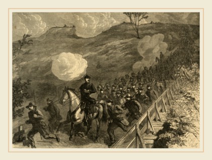 Grants' Great Campaign-the New York 14th Heavy Artilery crossing Chesterfield Bridge, on the North