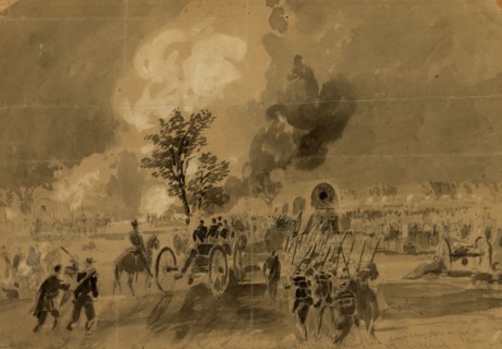 After Gaines Mill Sunday June 29th 1862, drawing, 1862-1865, by Alfred R Waud, 1828-1891, an