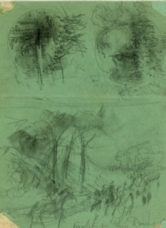 Night on the Danville R.R. Rebels in full retreat, drawing, 1862-1865, by Alfred R Waud, 1828-1891,