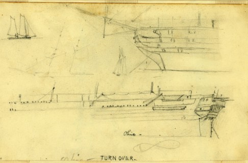 Ohio, drawing, 1862-1865, by Alfred R Waud, 1828-1891, an american artist famous for his American