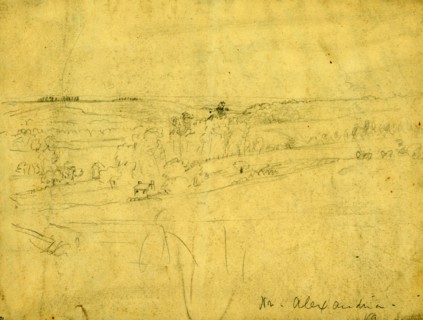 Nr. Alexandria, Va., drawing, 1862-1865, by Alfred R Waud, 1828-1891, an american artist famous for