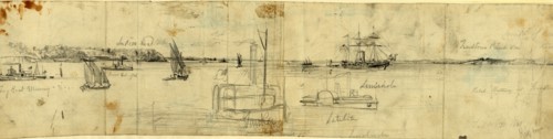 Indian Head, Md., drawing, 1862-1865, by Alfred R Waud, 1828-1891, an american artist famous for