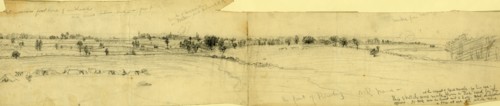 In front of Petersburg, drawing, 1862-1865, by Alfred R Waud, 1828-1891, an american artist famous