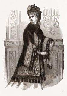 THE STAEL OPERA MANTLE, 19th CENTURY  FASHION