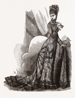 VISITING TOILETTE, 19th CENTURY FASHION
