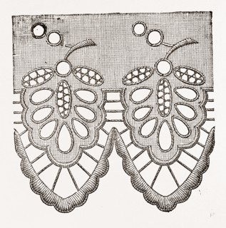 EMBROIDERED EDGING FOR UNDERLINEN, NEEDLEWORK, 19th CENTURY EMBROIDERY