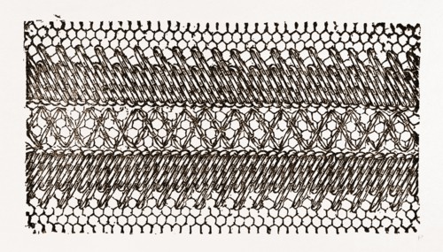 DESIGN FOR DARNING ON NET, NEEDLEWORK, 19th CENTURY EMBROIDERY