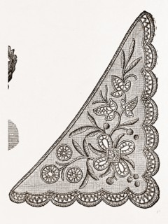 DESIGN FOR COLLARETTE, NEEDLEWORK, 19th CENTURY EMBROIDERY, FASHION