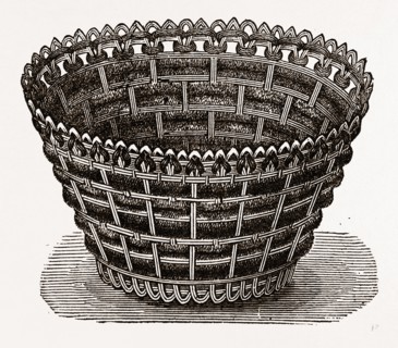 TRAY FOR PAPIER-MACHE, NEEDLEWORK, 19th CENTURY