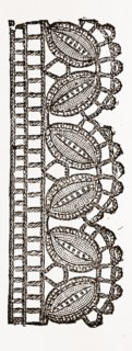 LACE EDGING FOR UNDERLINEN, NEEDLEWORK, 19th CENTURY EMBROIDERY