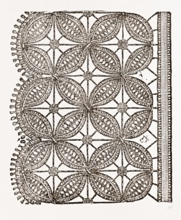 LACE EDGING FOR UNDERLINEN, NEEDLEWORK, 19th CENTURY EMBROIDERY