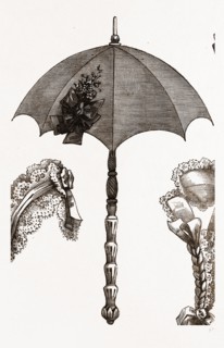 Sunshade and Collar, Umbrella, NEEDLEWORK, 19th CENTURY EMBROIDERY