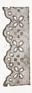 EMBROIDERED EDGING, NEEDLEWORK, 19th CENTURY EMBROIDERY