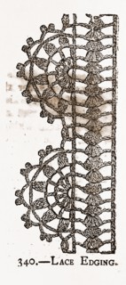 LACE EDGING, NEEDLEWORK, 19th CENTURY EMBROIDERY